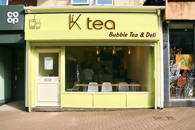 K-Tea bubble tea shopfront on Ecclesall Road in Sheffield